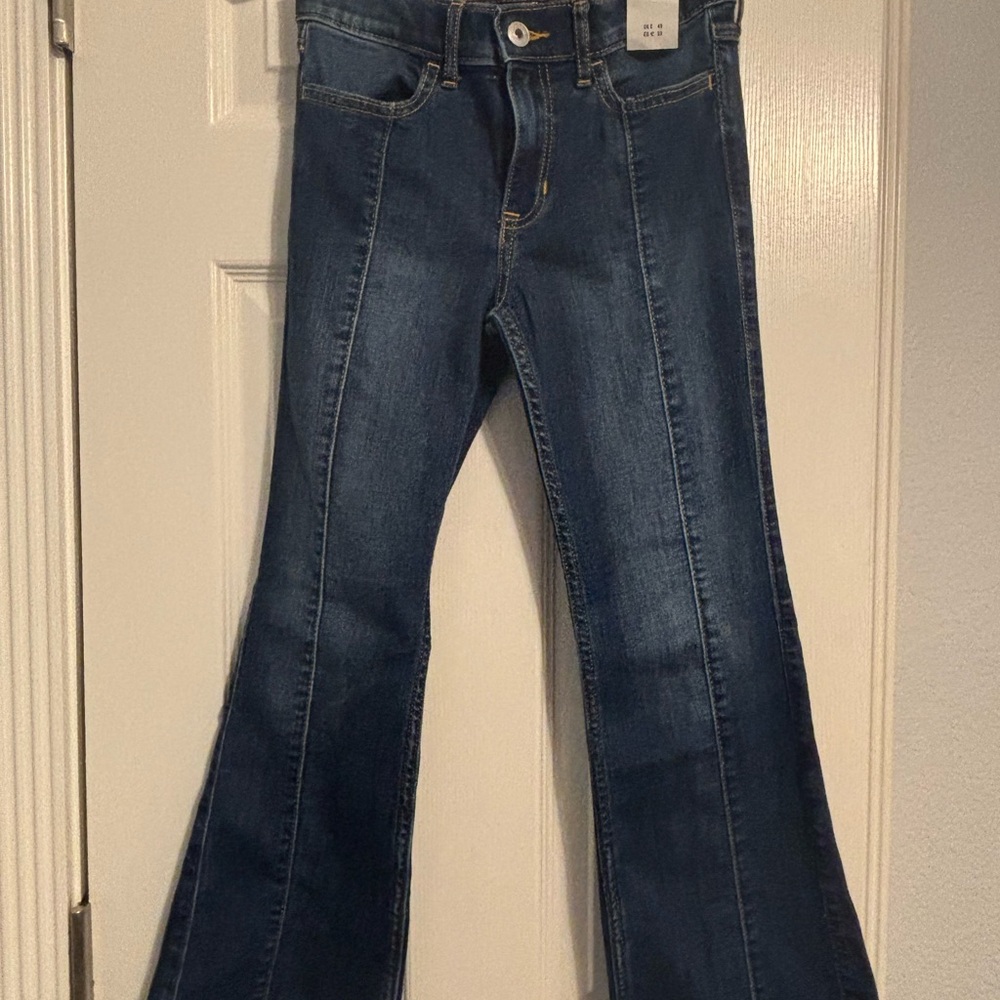 Abercrombie Kids Blue Flare Wide Leg Jeans